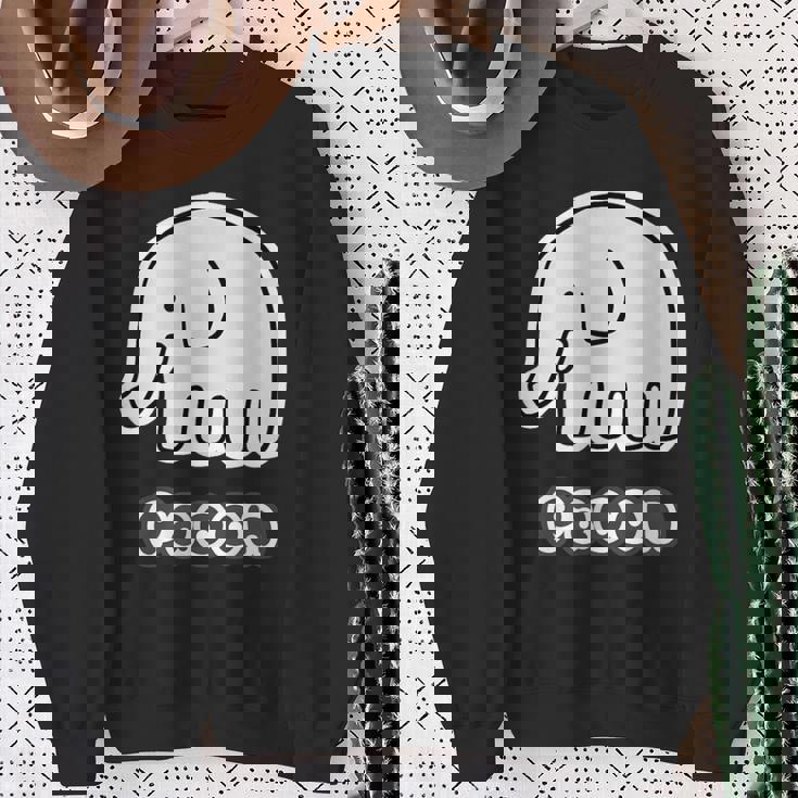 ぞうさん【Paoon】象【どうぶつフレンズ】かわいい 動物 キャラクター イラスト スウェットシャツ 年配の女性への贈り物