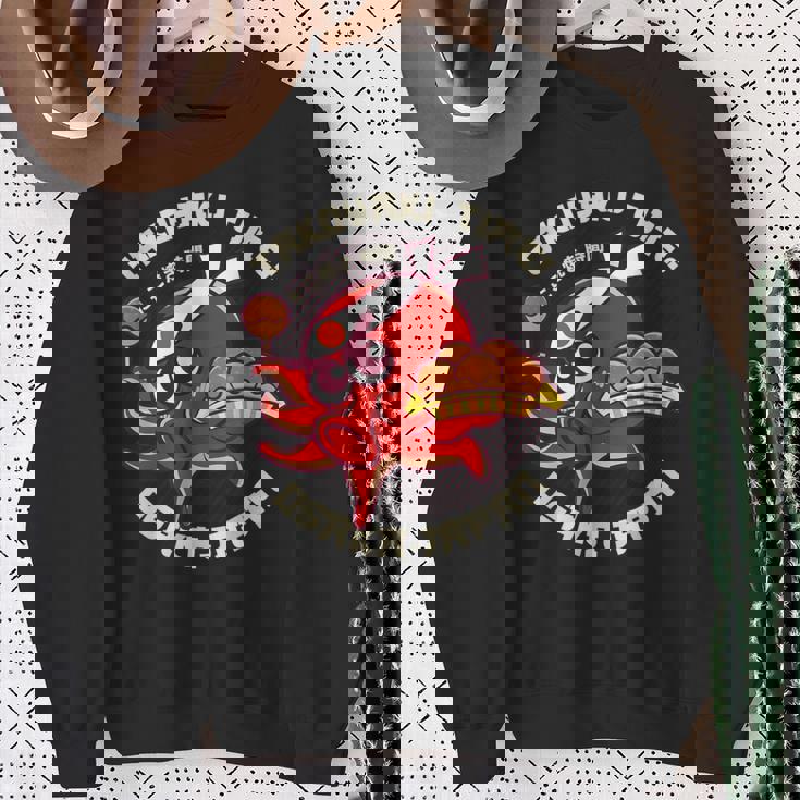 たこ焼きタイム 大阪 日本 タコスナック たこ焼き スウェットシャツ 年配の女性への贈り物