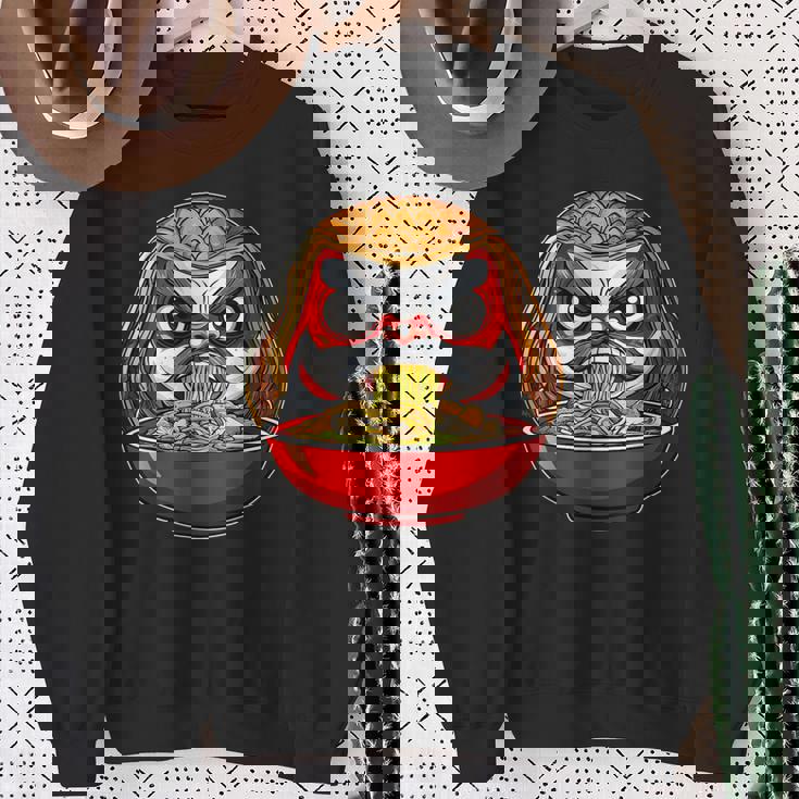 だるま人形 日本 ラーメン 和麺 スウェットシャツ 年配の女性への贈り物