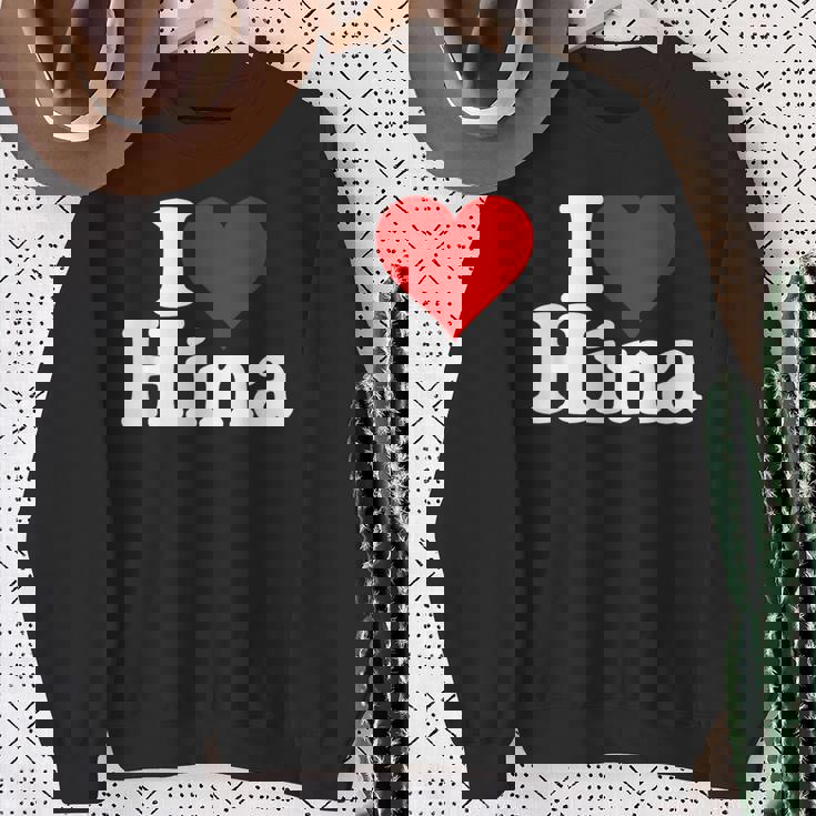 にハートのひな名前が大好き スウェットシャツ 年配の女性への贈り物