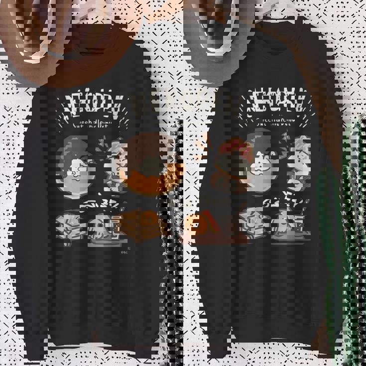 ねこぺん日和 ドーナツ ダークカラー スウェットシャツ 年配の女性への贈り物