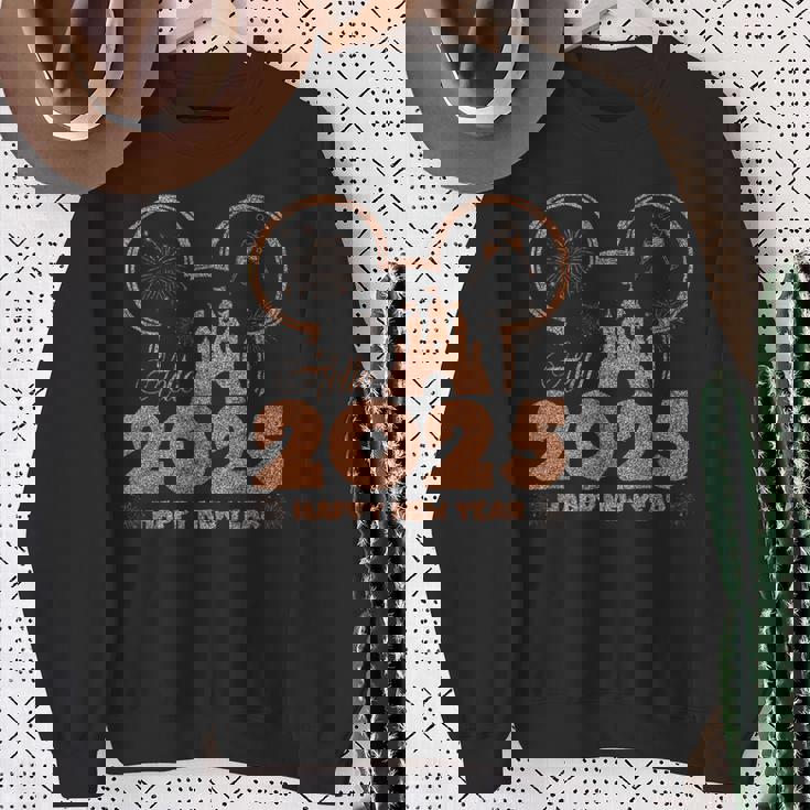 ねずみ 2025 新年あけましておめでとうございます 花火パーティー 2025 ファミリー スウェットシャツ 年配の女性への贈り物