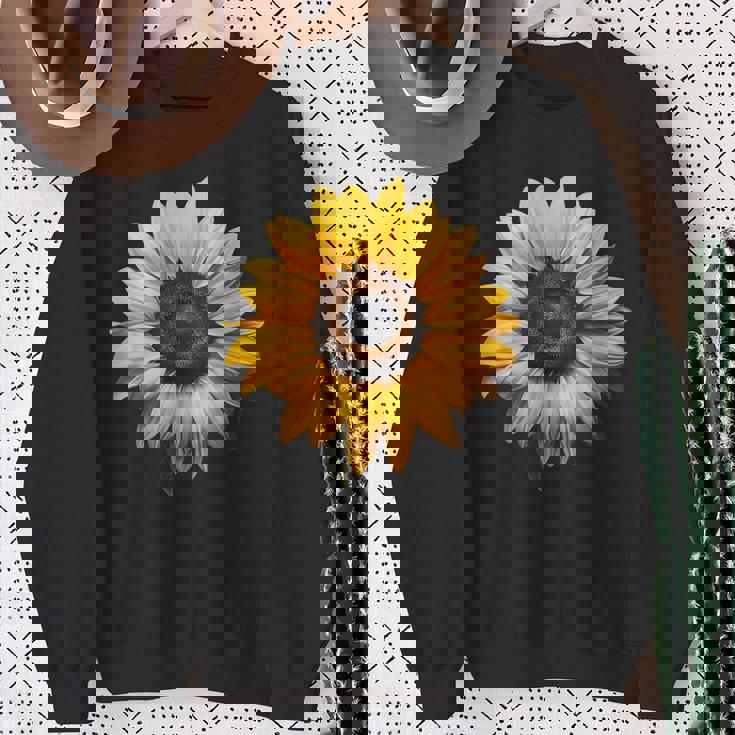 ひまわり モチーフ フラワーアート アート ひまわり スウェットシャツ 年配の女性への贈り物