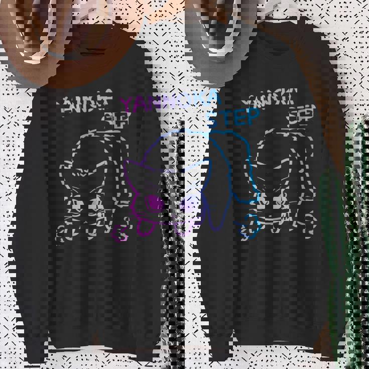 やんのかステップ長毛ステップねこ 英語ver パステルカラー スウェットシャツ 年配の女性への贈り物