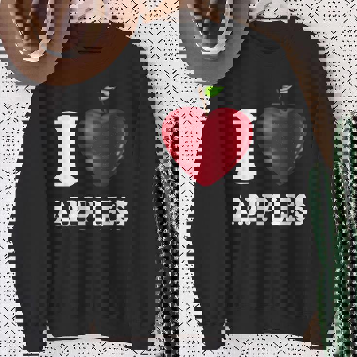 りんご大好き スウェットシャツ 年配の女性への贈り物