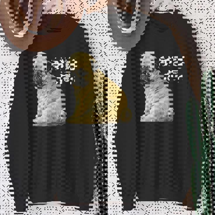 わがままボディ パグのチャーム満点デザイン 犬愛好家、ペットオーナー向け スウェットシャツ 年配の女性への贈り物