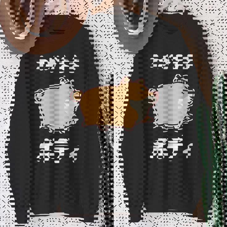 わがままボディ 犬 柴犬 太った柴犬 ぽっちゃり 犬好き かわいい おもしろ 面白い スウェットシャツ 年配の女性への贈り物