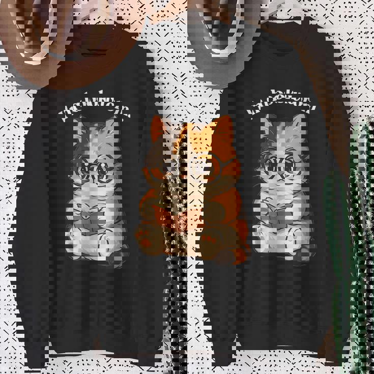 わがまま猫 ねこ 読書好き かわいい おもしろ マンガ スウェットシャツ 年配の女性への贈り物