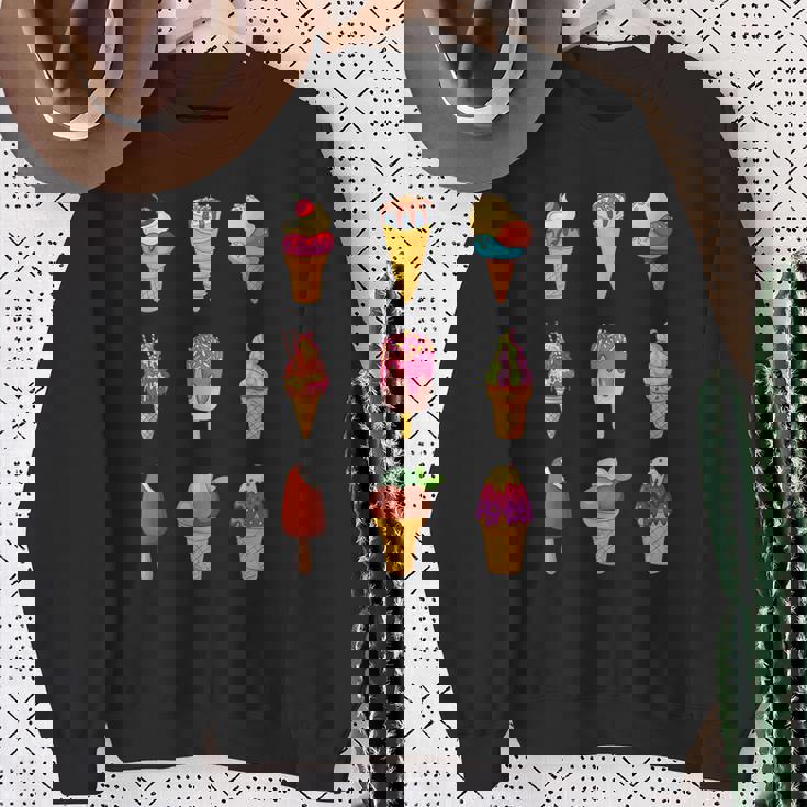 アイスクリーム アイスクリーム アイスクリーム販売ソフトアイスクリーム スウェットシャツ 年配の女性への贈り物