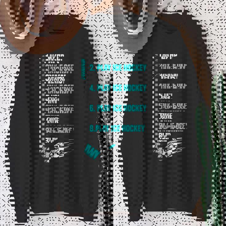 アイスホッケーデー 面白い アイスホッケー スウェットシャツ 年配の女性への贈り物