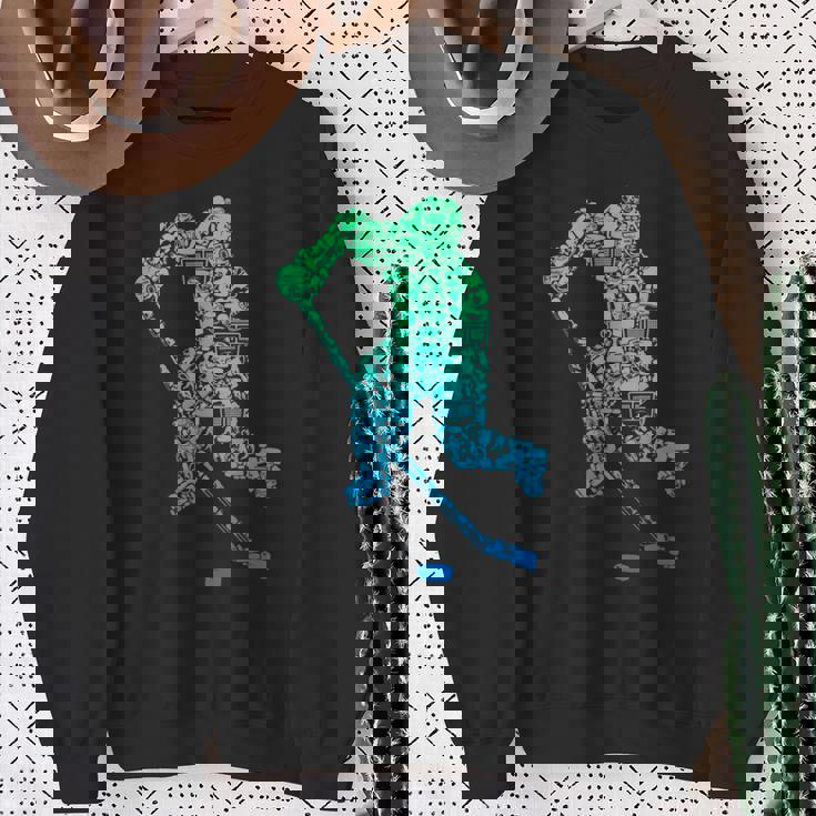 アイスホッケー選手ユースメンズキッズボーイズ 長袖tシャツ スウェットシャツ 年配の女性への贈り物