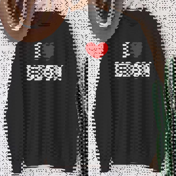 アイラブうどん アイハートうどん スウェットシャツ 年配の女性への贈り物