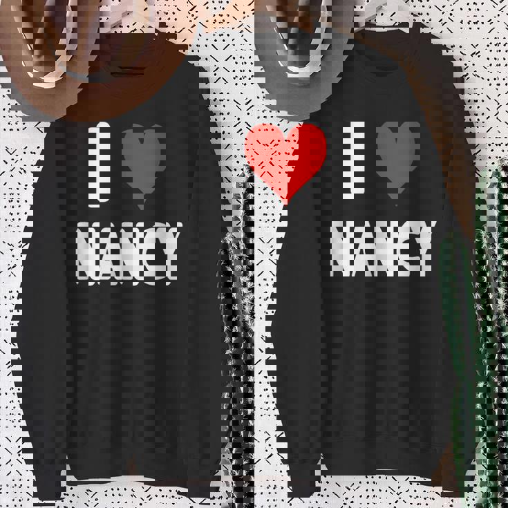 アイラブナンシー-ハート スウェットシャツ 年配の女性への贈り物