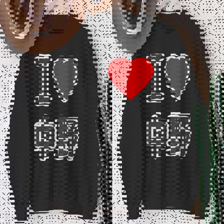 アイラブ・中野（I Love ハート）ビッグ 大きな文字【23区】ジモティ Jimo-T 地元愛 面白い スウェットシャツ 年配の女性への贈り物