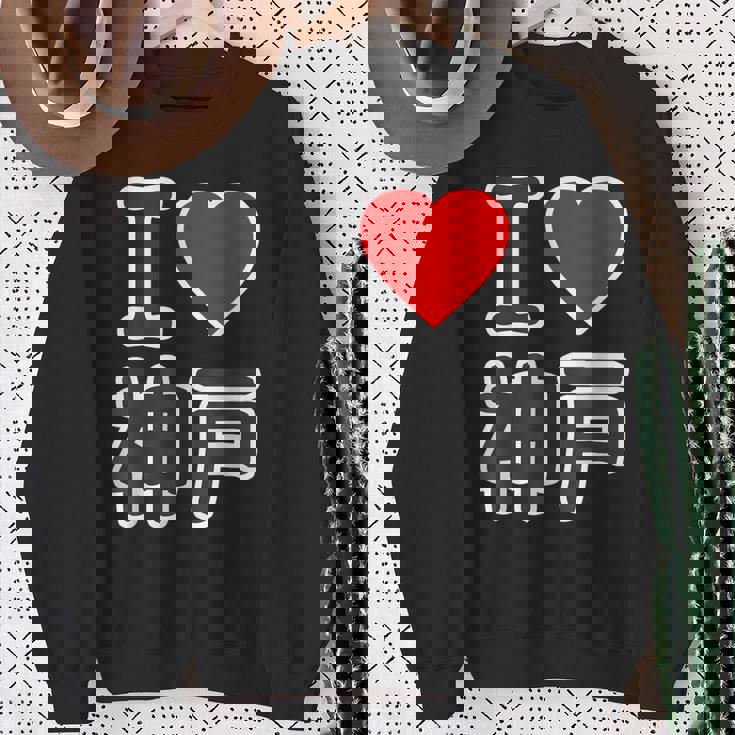 アイラブ・神戸（兵庫県）（I Love ハート）Big 大きな文字【47都道府県】ジモtティ お土産 面白い スウェットシャツ 年配の女性への贈り物