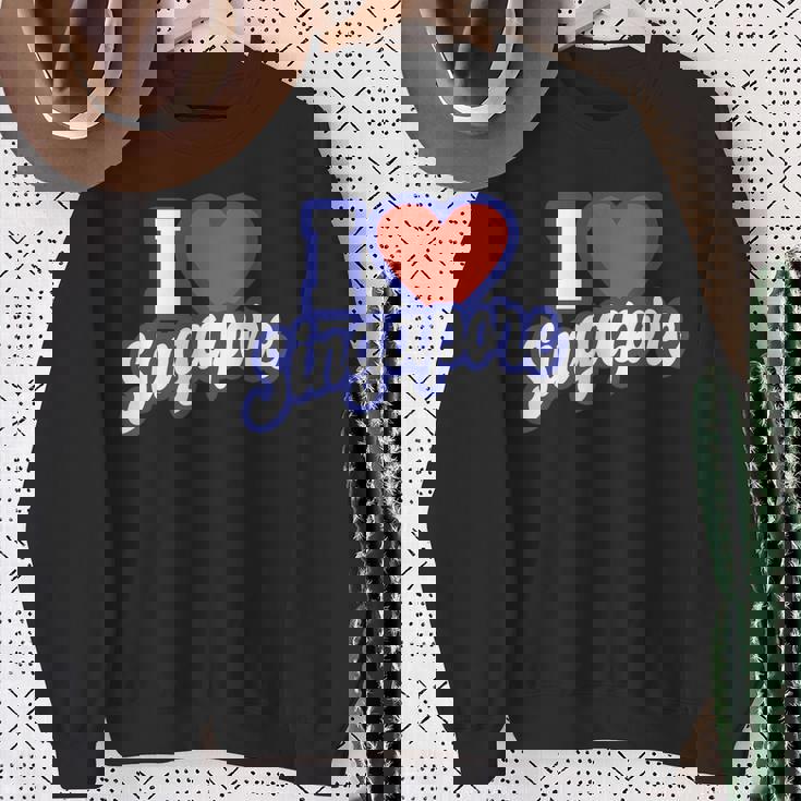 アイ・ラブ・シンガポール スウェットシャツ 年配の女性への贈り物