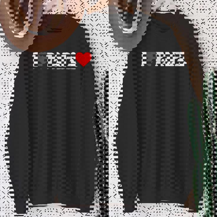 アイ・ラブ・パパ スウェットシャツ 年配の女性への贈り物