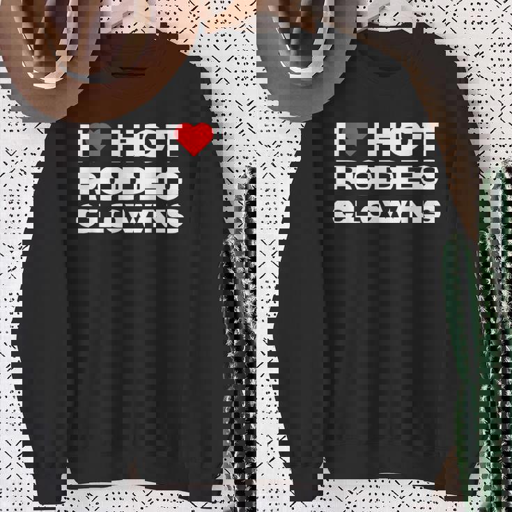 アイ・ラブ・ホット・ロデオ・クラウンズ・ファニー・ウェスタン・ロデオ・カウガール スウェットシャツ 年配の女性への贈り物