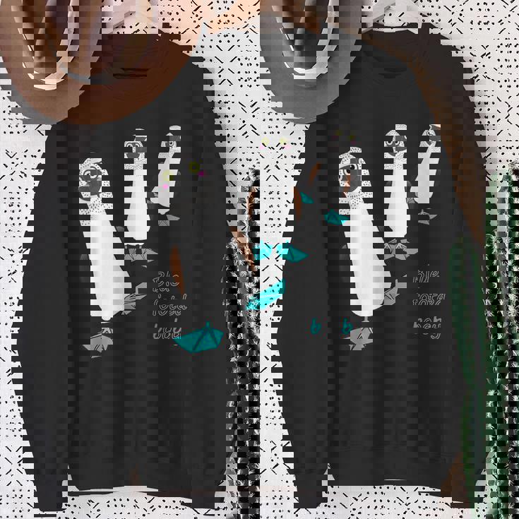 アオアシカツオドリ 鳥 スウェットシャツ 年配の女性への贈り物