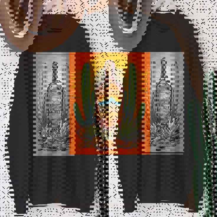 アガベ植物 テキーラボトル メキシカン メズカル アルコール ドリンク スウェットシャツ 年配の女性への贈り物