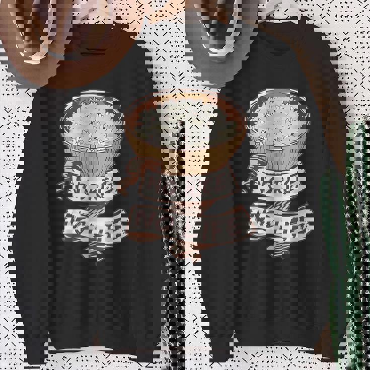 アジア料理 炒飯丼 ご飯好き 食通 スウェットシャツ 年配の女性への贈り物