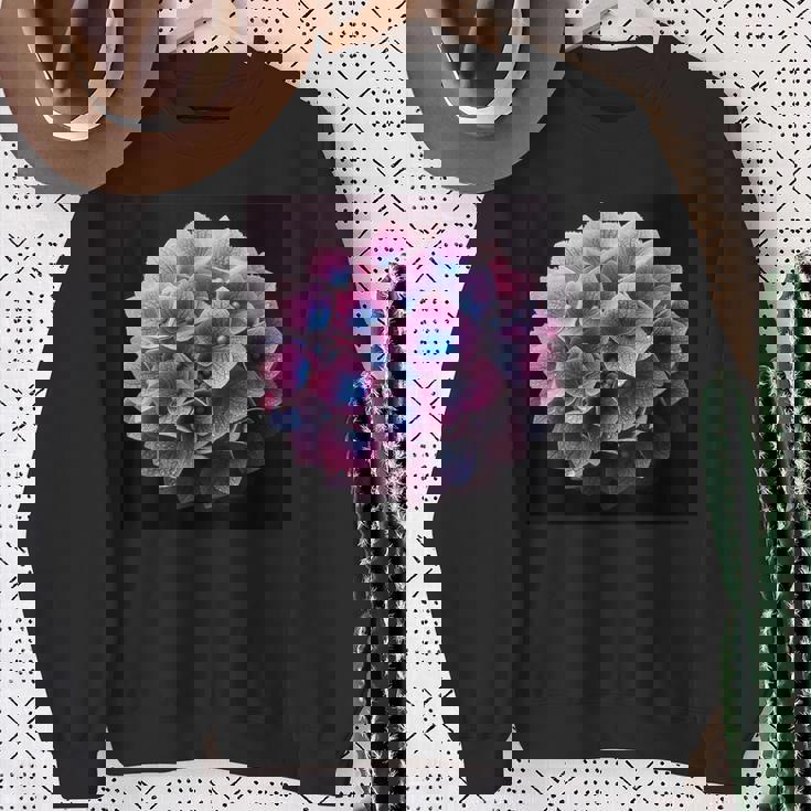 アジサイのようなアジサイの花 スウェットシャツ 年配の女性への贈り物