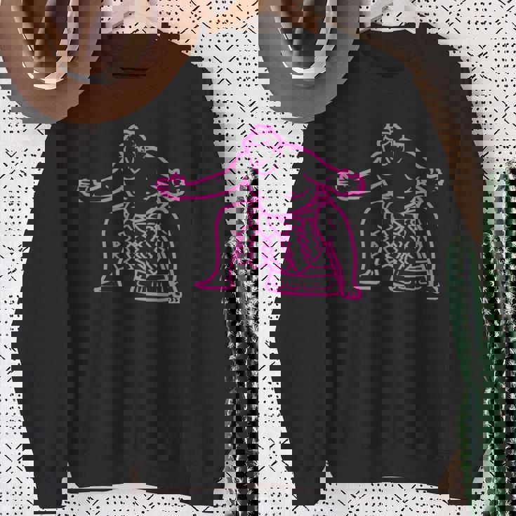 アスレチック相撲インスピレーションシルエット スウェットシャツ 年配の女性への贈り物