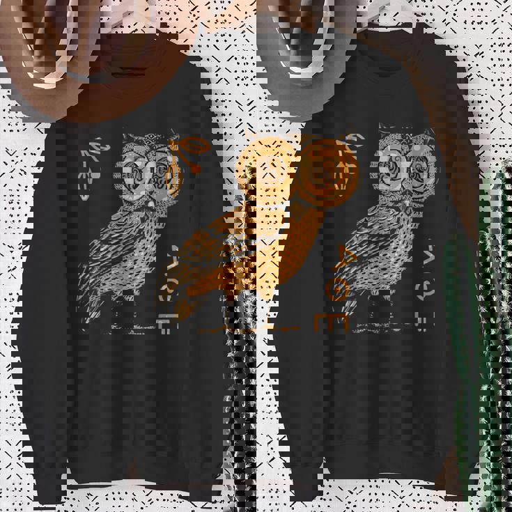 アテナのフクロウ ギリシャ神話 古代ギリシャ スウェットシャツ 年配の女性への贈り物