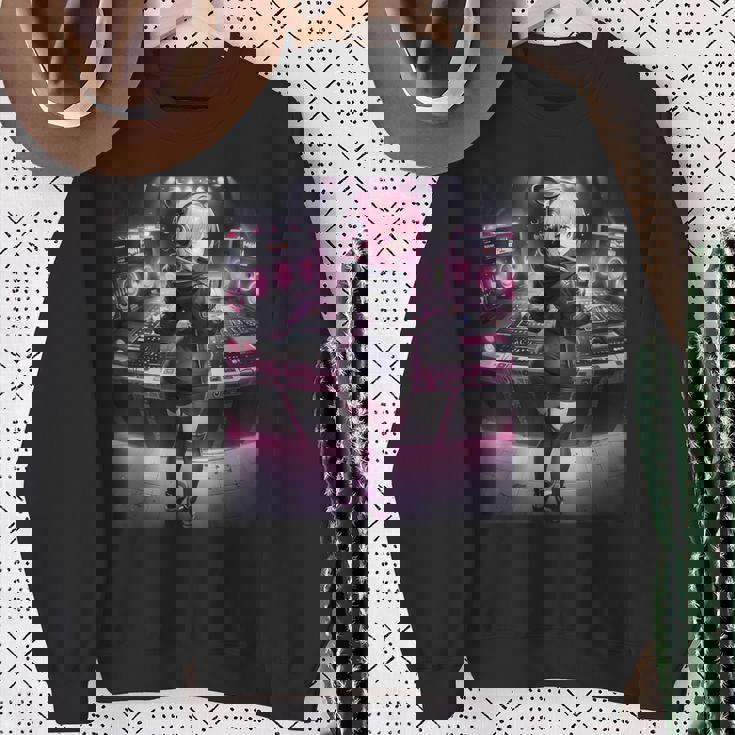 アニメ・漫画風 カワイイdj ワイフガール 日本文化 スウェットシャツ 年配の女性への贈り物