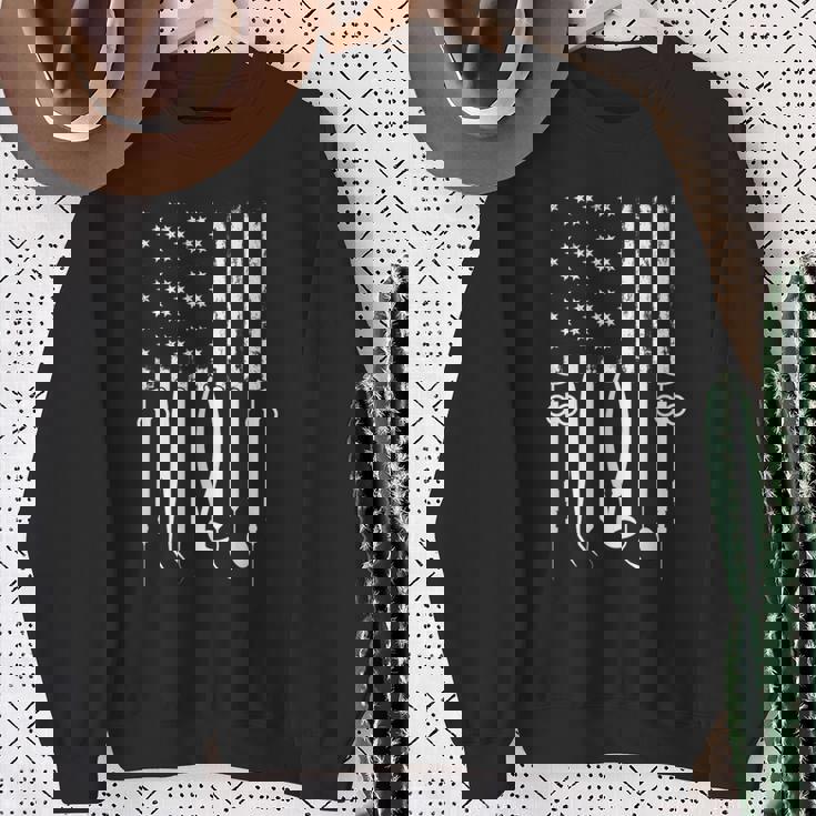 アメリカの旗 歯科技工士 道具 歯医者 アイテム 歯 スウェットシャツ 年配の女性への贈り物