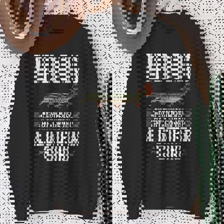 アリゲーターガーフィッシュギフト 釣り農場 スウェットシャツ 年配の女性への贈り物