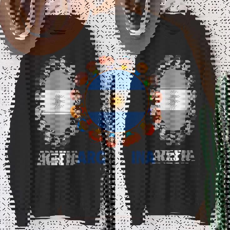 アルゼンチン国旗 ヒスパニック文化遺産月間 アルゼンチン キッズ スウェットシャツ 年配の女性への贈り物