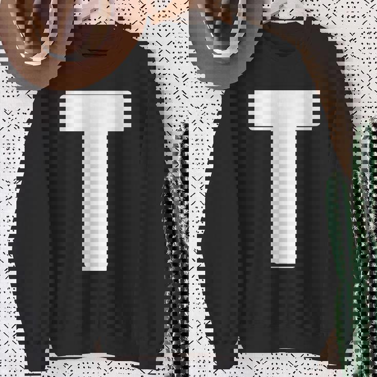 アルファベット大文字 モノグラム イニシャル スウェットシャツ 年配の女性への贈り物