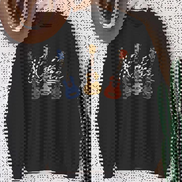 アロハ漫画 ウクレレ ハワイ ウケ ライフスタイル ウクレレ スウェットシャツ 年配の女性への贈り物