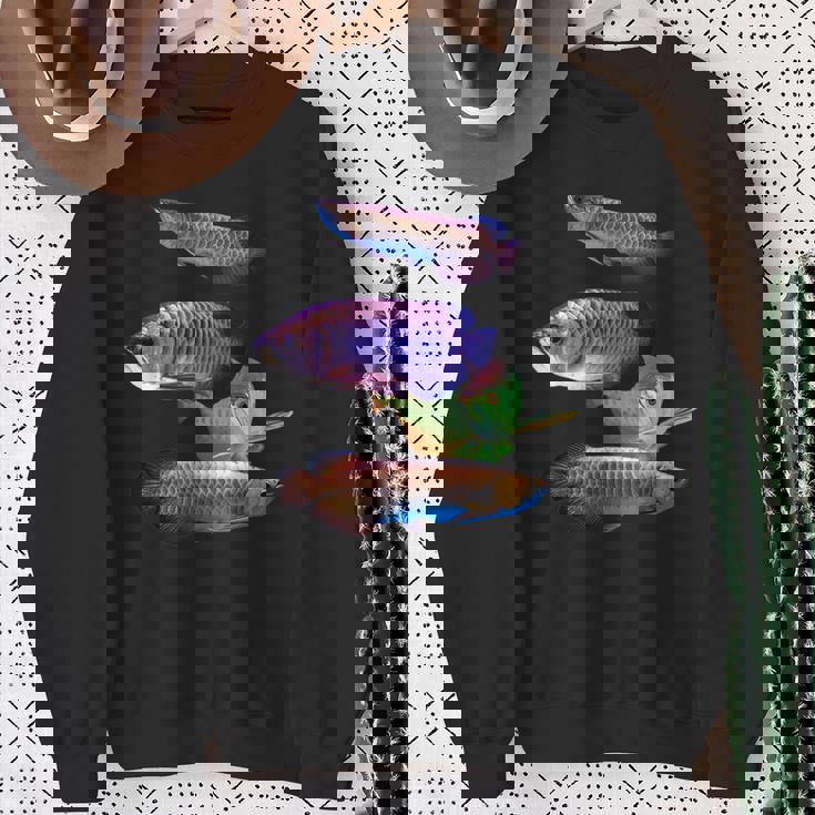 アロワナ 水槽 水槽 愛好家 大型 アロワナ デザイン スウェットシャツ 年配の女性への贈り物