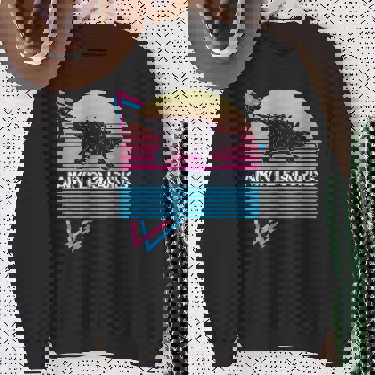 アンキロサウルス 恐竜 レトロ スウェットシャツ 年配の女性への贈り物