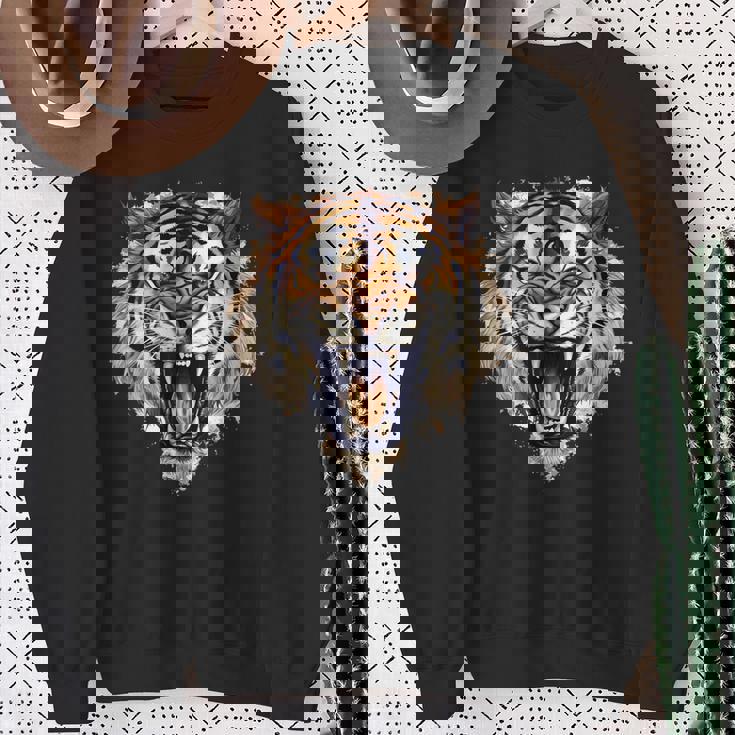 アングリータイガー、ローリングタイガー スウェットシャツ 年配の女性への贈り物