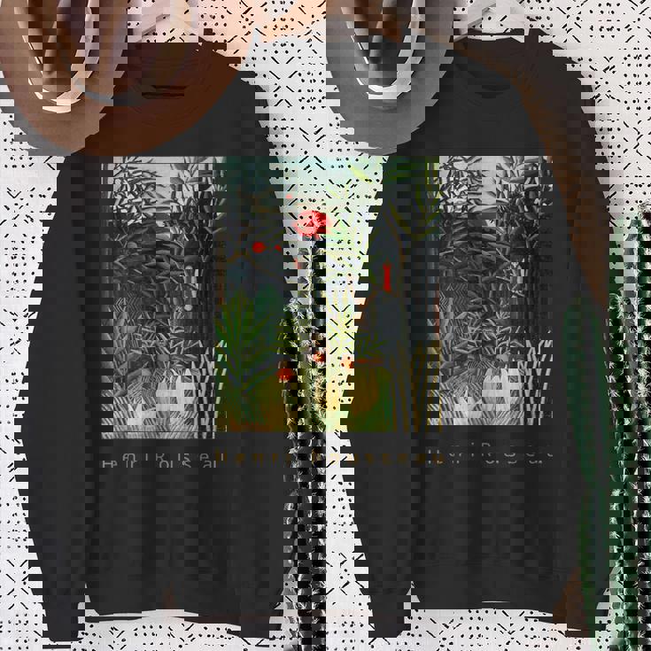 アンリ・ルソー 森の中の猿とオウム スウェットシャツ 年配の女性への贈り物