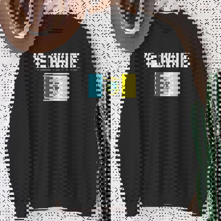 イエローナイフ 紋章 旗 国家への誇り ギフト お土産 スウェットシャツ 年配の女性への贈り物