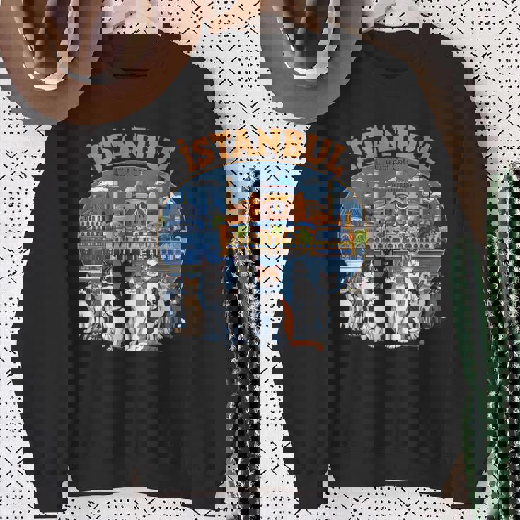 イスタンブール 猫の街 トルコ土産 トルコ猫好きギフト スウェットシャツ 年配の女性への贈り物