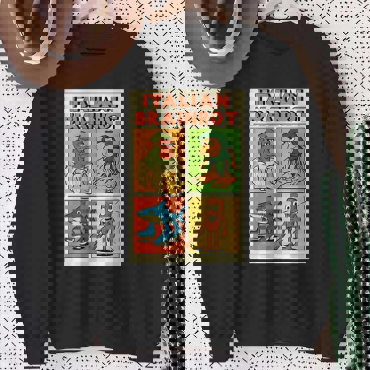 イタリアのブレインロットコミックポスター スウェットシャツ 年配の女性への贈り物