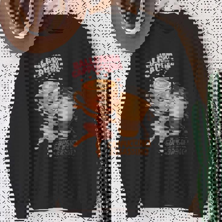 イタリアン ブレイン ロート バレリーナ カプチーナ エスプレッソ アサシン ミーム スウェットシャツ 年配の女性への贈り物