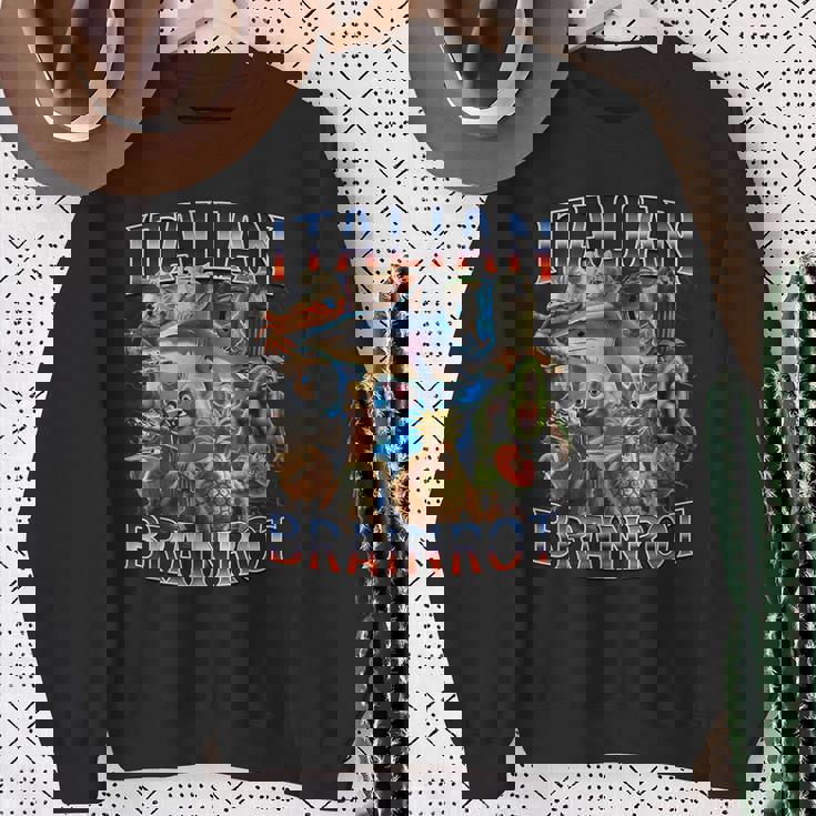 イタリアンブレインロット面白いイタリアンブレインロットミーム スウェットシャツ 年配の女性への贈り物