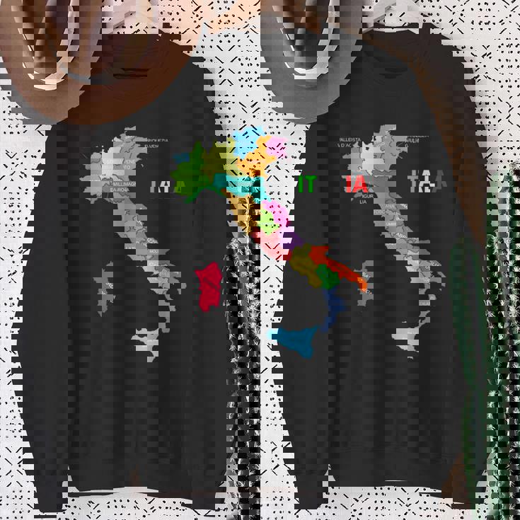 イタリア地図ブーツ 国旗 イタリア スウェットシャツ 年配の女性への贈り物