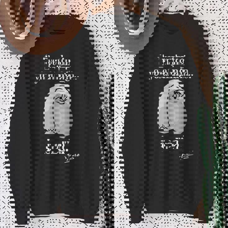 インスピレーションを与える引用句 パブロ・ピカソ スウェットシャツ 年配の女性への贈り物