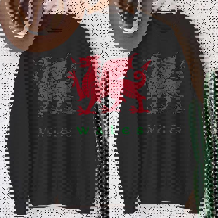 ウェールズ ウェールズ ウェールズ ドラゴン スウェットシャツ 年配の女性への贈り物