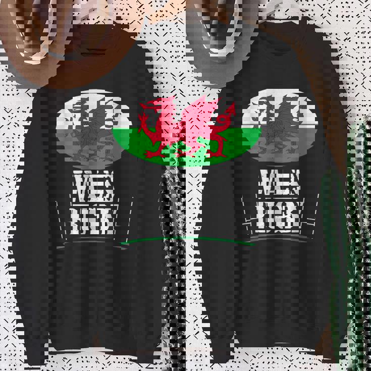 ウェールズ ラグビー チーム Cmon Cymru フラッグ スウェットシャツ 年配の女性への贈り物