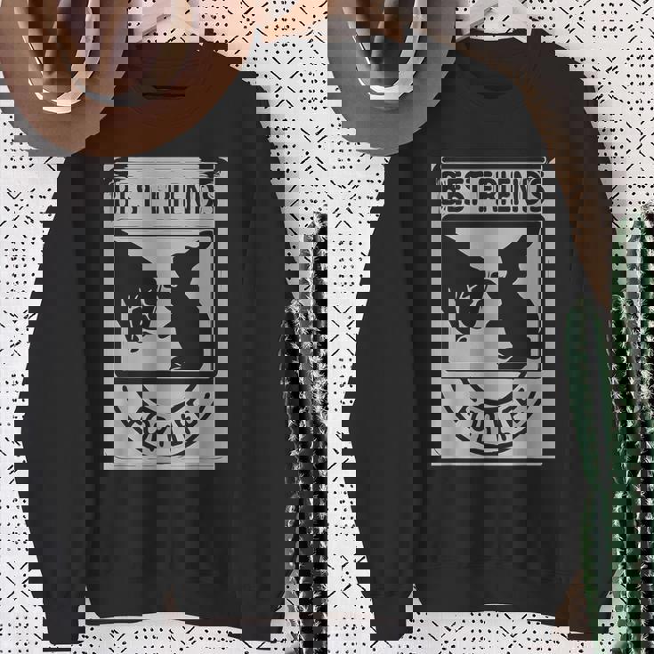 ウサギの親友 ライフ ペットギフト スウェットシャツ 年配の女性への贈り物