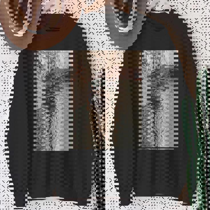 エゴン・シーレ作「トリエステの港」1907 スウェットシャツ 年配の女性への贈り物