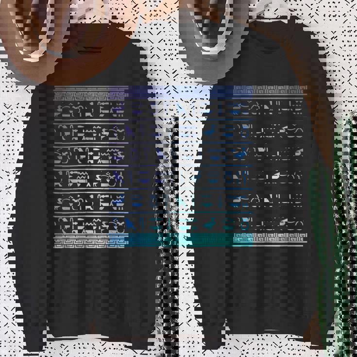 エジプトヒエログリフ古代エジプトの歴史 スウェットシャツ 年配の女性への贈り物